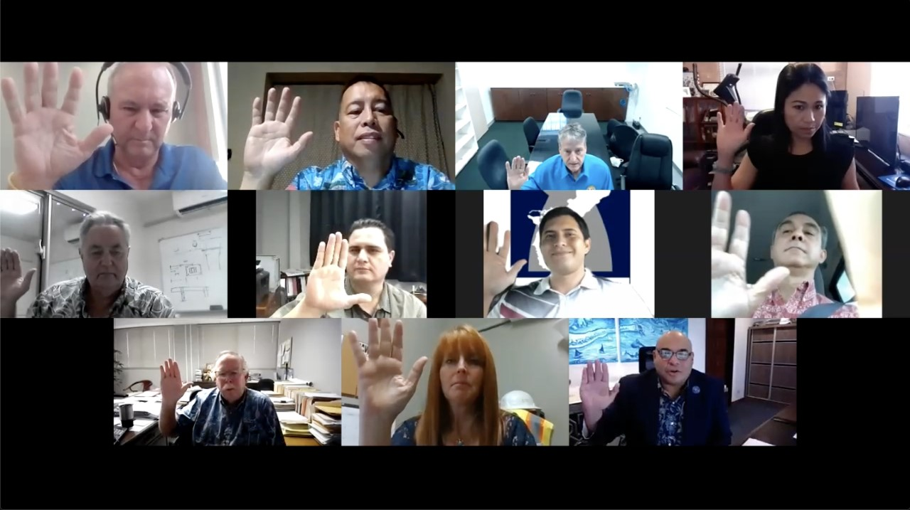 Guam Contractors Association officers sworn in remotely